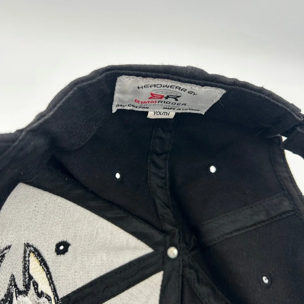 Vintage Charlotte Knights Hat Bimm Ridder Youth Black Cotton Sporty Streetwear